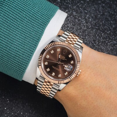 Datejust 41 – Steel & Rose Chocolate Dial