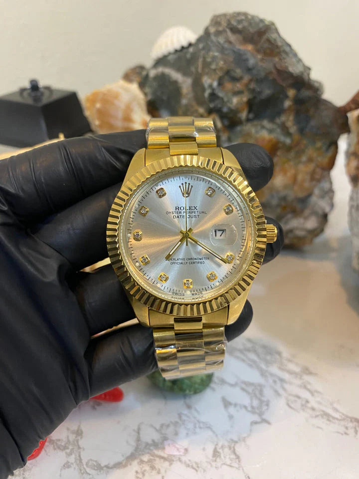 ✨ Full-Golden Date Just Men’s Watch