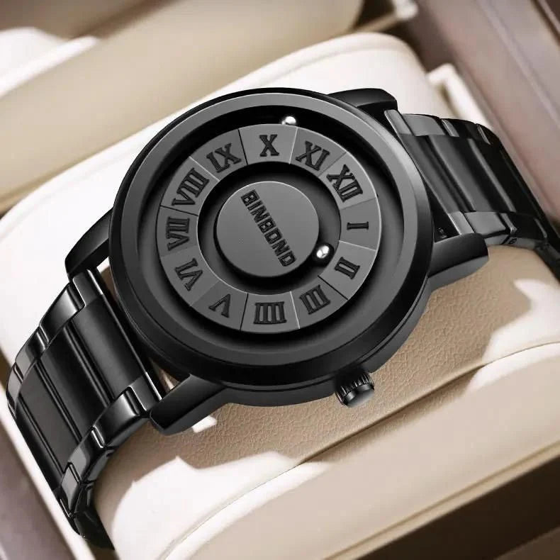 🎯 Magnetic Ball Roman Dial – Unique & Durable Quartz Watch