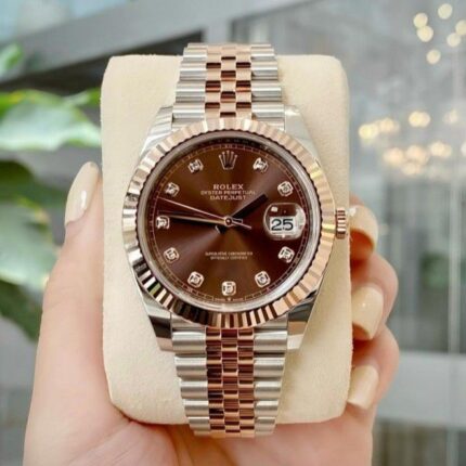 Datejust 41 – Steel & Rose Chocolate Dial