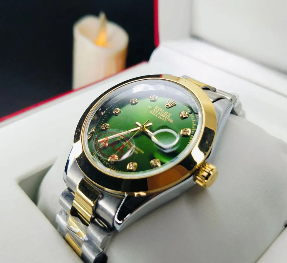💚 Rolex Bottle Green Datejust – Iconic Elegance