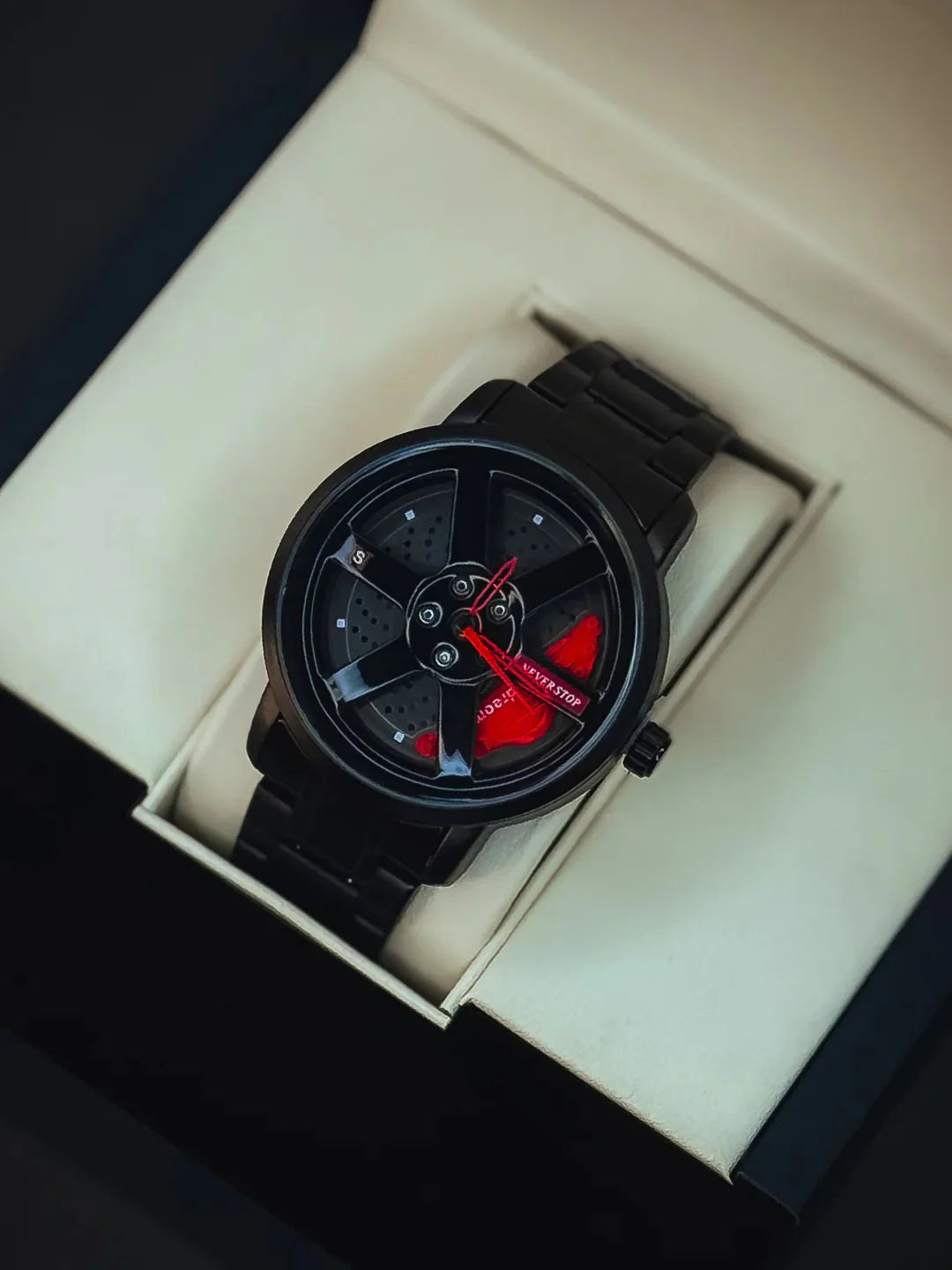 ⚙️ Skeme Rotating-Wheel Men’s Watch – Futuristic Style