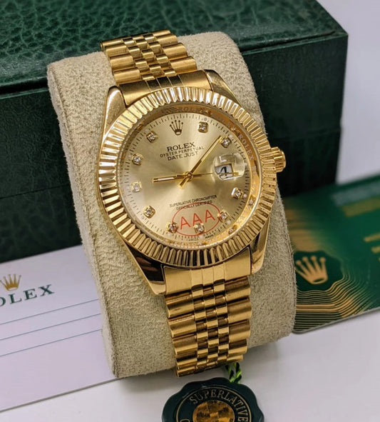 ✨ Full-Golden Date Just Men’s Watch