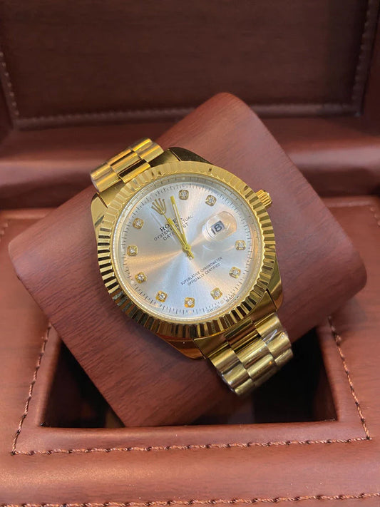 ✨ Full-Golden Date Just Men’s Watch