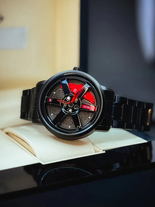 ⚙️ Skeme Rotating-Wheel Men’s Watch – Futuristic Style