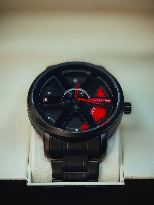 ⚙️ Skeme Rotating-Wheel Men’s Watch – Futuristic Style